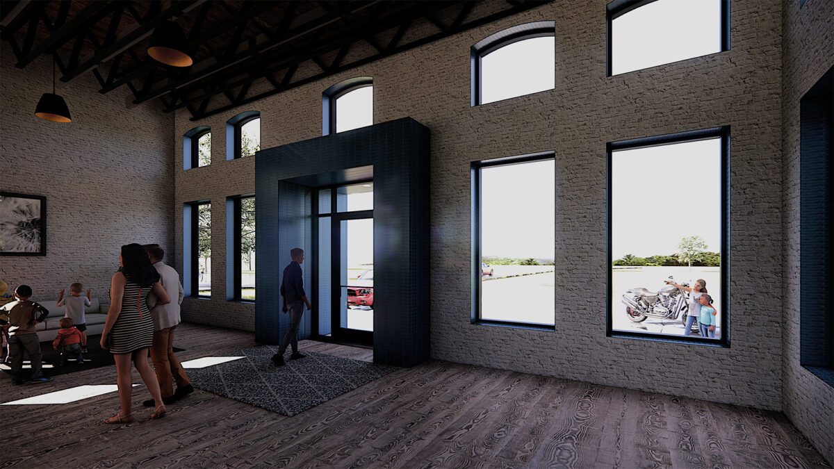 render of interior of event hall